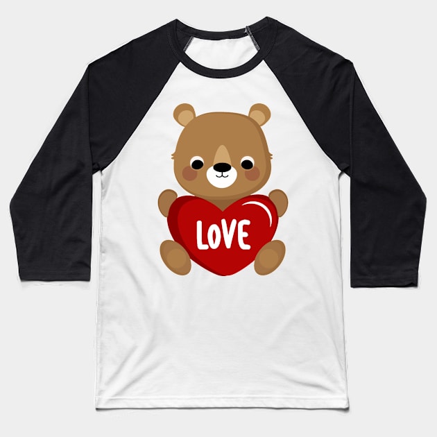 Love On Baseball T-Shirt by Wanda City